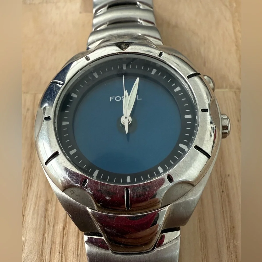 Fossil big tic AM-3553 stainless steel watch